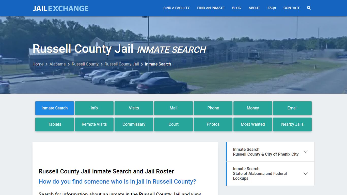 Inmate Search: Roster & Mugshots - Russell County Jail, AL